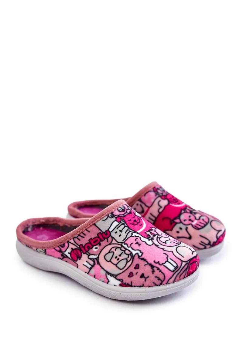 Outlet INBLU Dziecięce Papcie Wsuwane B9000046 Różowe