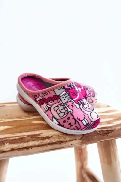 Outlet INBLU Dziecięce Papcie Wsuwane B9000046 Różowe