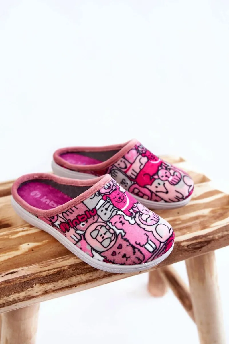 Outlet INBLU Dziecięce Papcie Wsuwane B9000046 Różowe