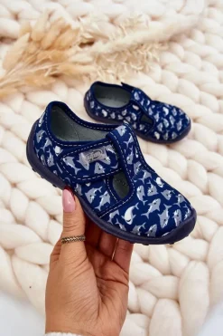 Chłopięce>BEFADO Dziecięce Półbuty Papcie Rekiny 010X032 Granatowe