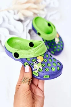 Chłopięce>Boto Dziecięce Piankowe Klapki Kroksy Granatowo-Zielone Jupiter