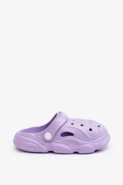 Outlet Dziecięce Piankowe Klapki Fioletowe Cloudy Dzieci Chłopięce|Dziewczęce