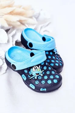 Hot Boto Dziecięce Piankowe Klapki Kroksy Granatowe Jupiter