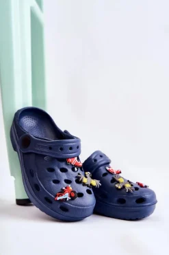 Chłopięce>Boto Dziecięce Piankowe Klapki Kroksy Granatowe Sailor