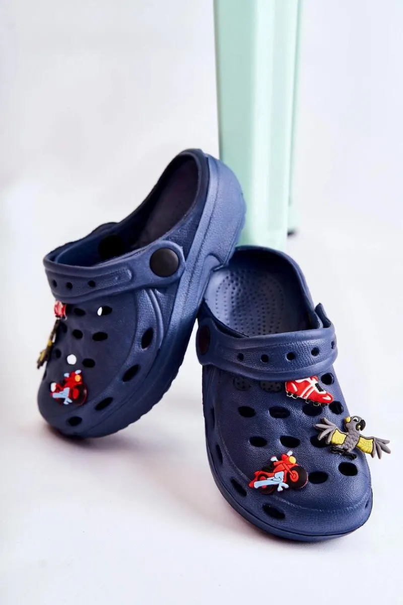 Chłopięce>Boto Dziecięce Piankowe Klapki Kroksy Granatowe Sailor