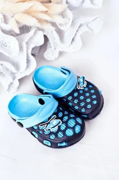 Hot Dziecięce Piankowe Klapki Kroksy Granatowe Jupiter Dzieci Chłopięce