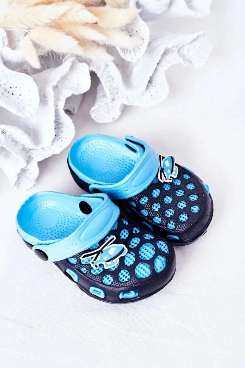 Hot Dziecięce Piankowe Klapki Kroksy Granatowe Jupiter Dzieci Chłopięce