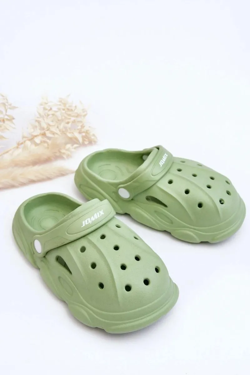 Chłopięce|Dziewczęce>Boto Dziecięce Piankowe Klapki Kroksy Zielone Cloudy