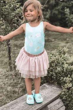 Hot Boto Dziecięce Piankowe Klapki Kroksy Zielono-Różowe Lazy Day