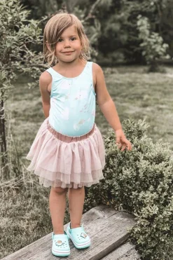 Hot Boto Dziecięce Piankowe Klapki Kroksy Zielono-Różowe Lazy Day