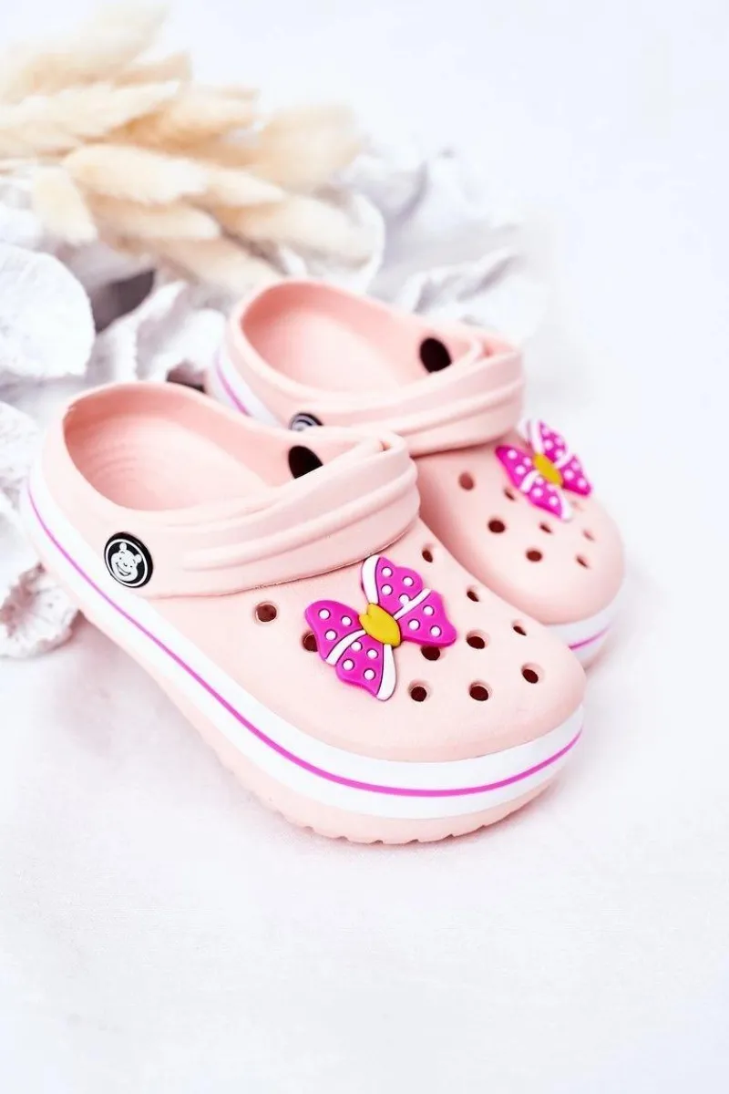 Outlet Dziecięce Piankowe Klapki Kroksy Różowe Lazy Day Dzieci Dziewczęce