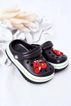 Chłopięce>Boto Dziecięce Piankowe Klapki Kroksy Czarne Lazy Day