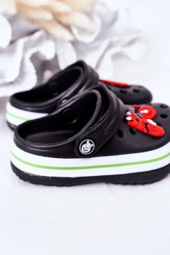 Chłopięce>Boto Dziecięce Piankowe Klapki Kroksy Czarne Lazy Day