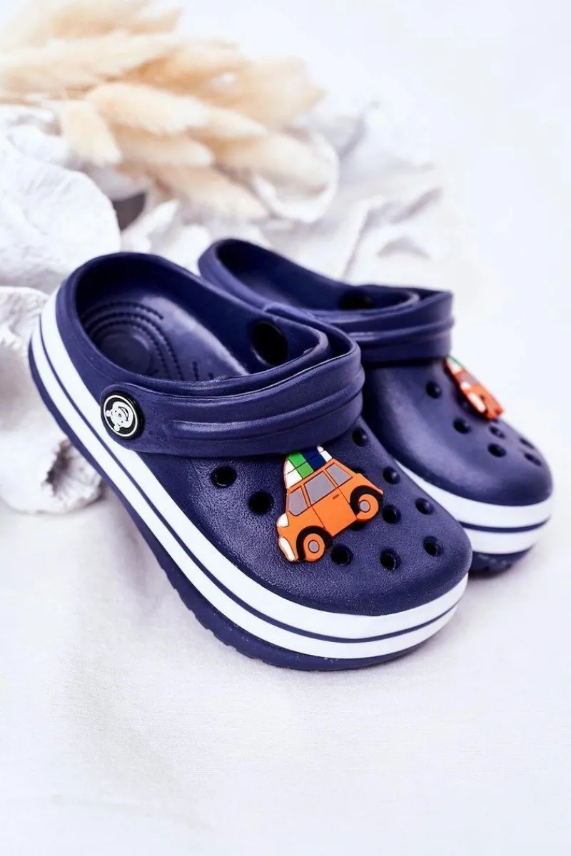 Discount Dziecięce Piankowe Klapki Kroksy Granatowe Lazy Day Dzieci Chłopięce