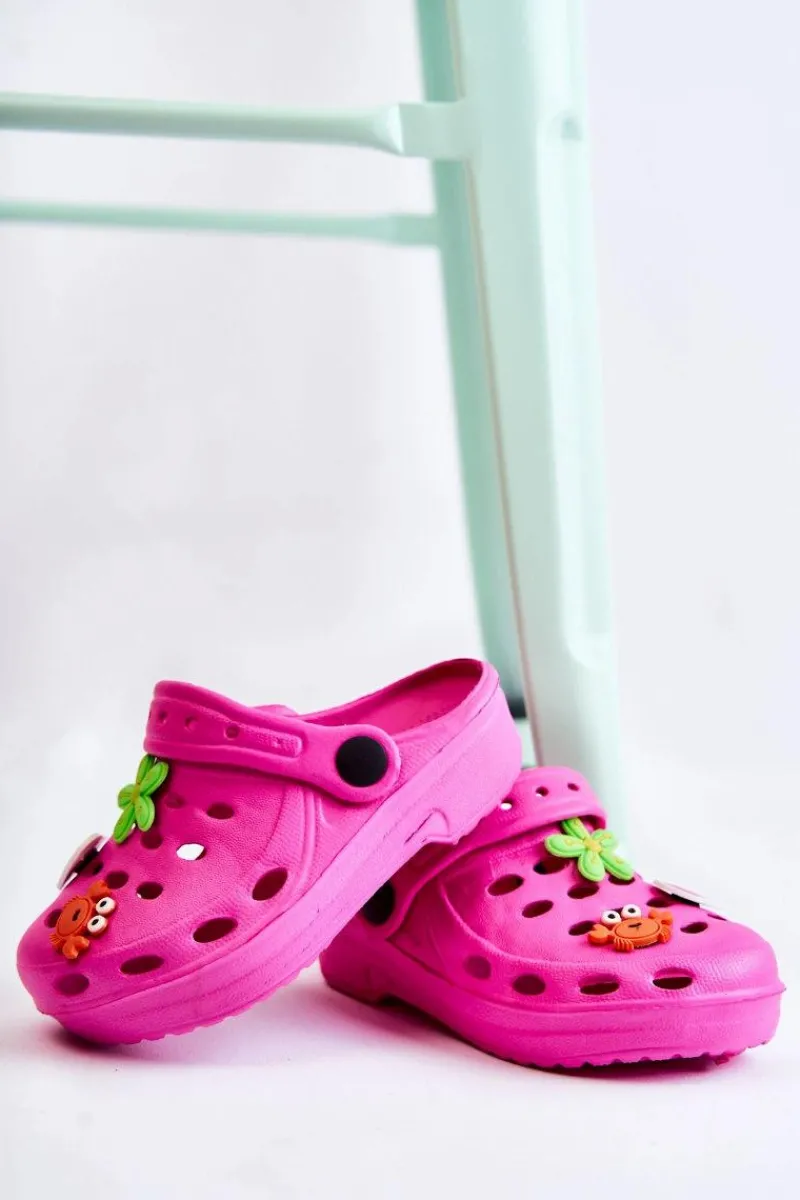Dziewczęce>Boto Dziecięce Piankowe Klapki Kroksy Fuksja Sailor