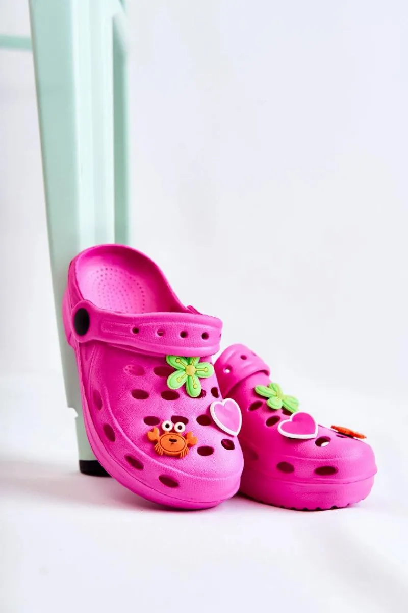 Dziewczęce>Boto Dziecięce Piankowe Klapki Kroksy Fuksja Sailor