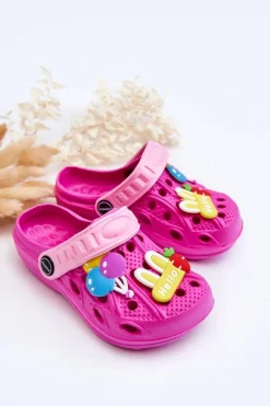 Best Dziecięce Piankowe Lekkie Kroksy Klapki Fuksja Sweets Dzieci Chłopięce