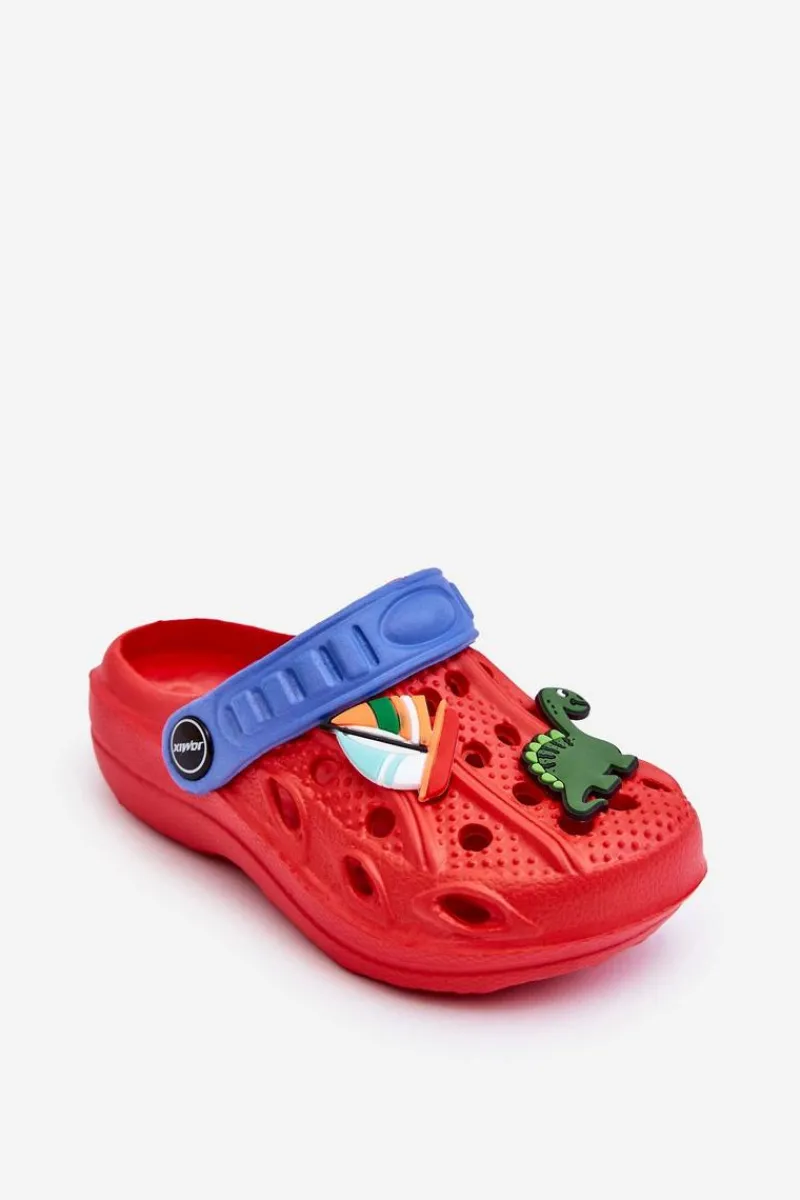 Chłopięce>Boto Dziecięce Piankowe Lekkie Kroksy Klapki Czerwone Sweets