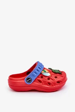 Chłopięce>Boto Dziecięce Piankowe Lekkie Kroksy Klapki Czerwone Sweets