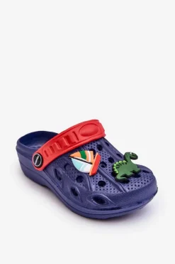 Chłopięce>Boto Dziecięce Piankowe Lekkie Kroksy Klapki Granatowe Sweets Niebieski