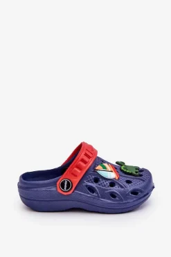 Chłopięce>Boto Dziecięce Piankowe Lekkie Kroksy Klapki Granatowe Sweets Niebieski