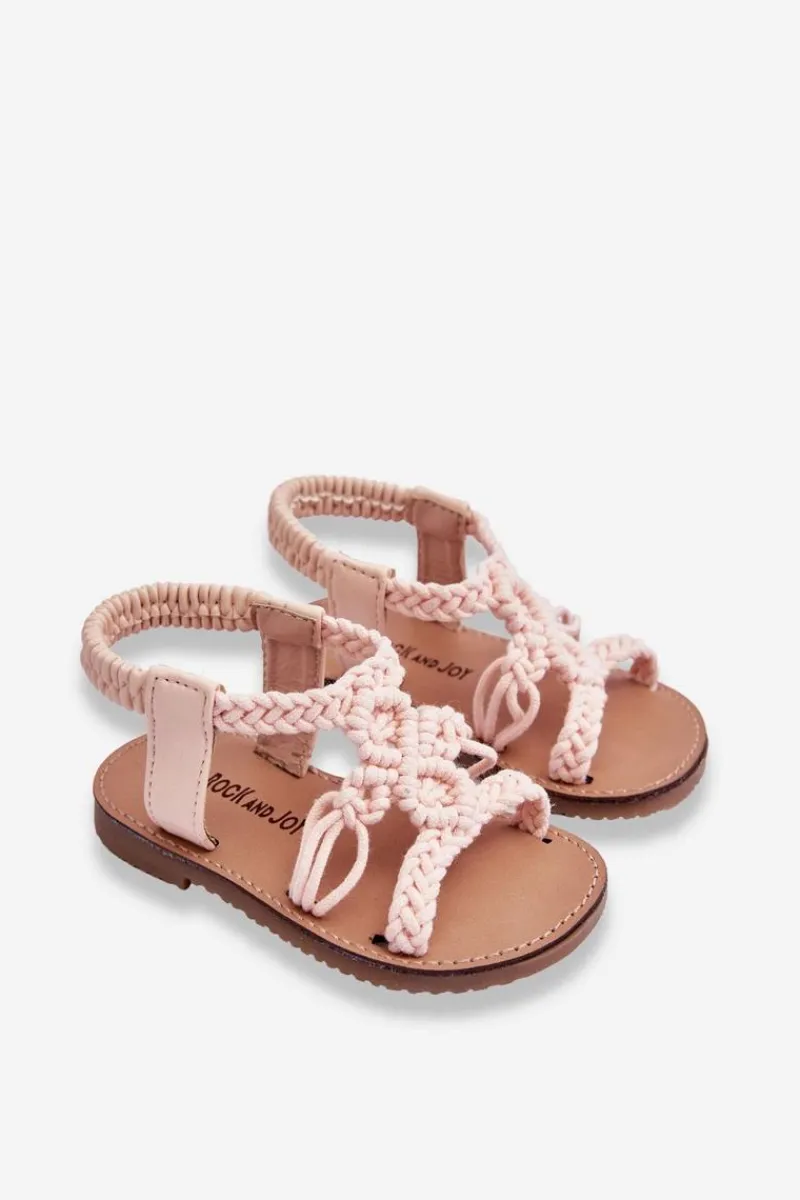 Dziewczęce>Boto Dziecięce Plecione Wsuwane Sandały Różowe Tracy Różowy