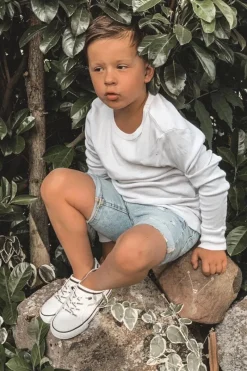 Outlet Dziecięce Przewiewne Trampki Białe Kids Club Dzieci Chłopięce|Dziewczęce