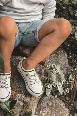 Outlet Dziecięce Przewiewne Trampki Białe Kids Club Dzieci Chłopięce|Dziewczęce