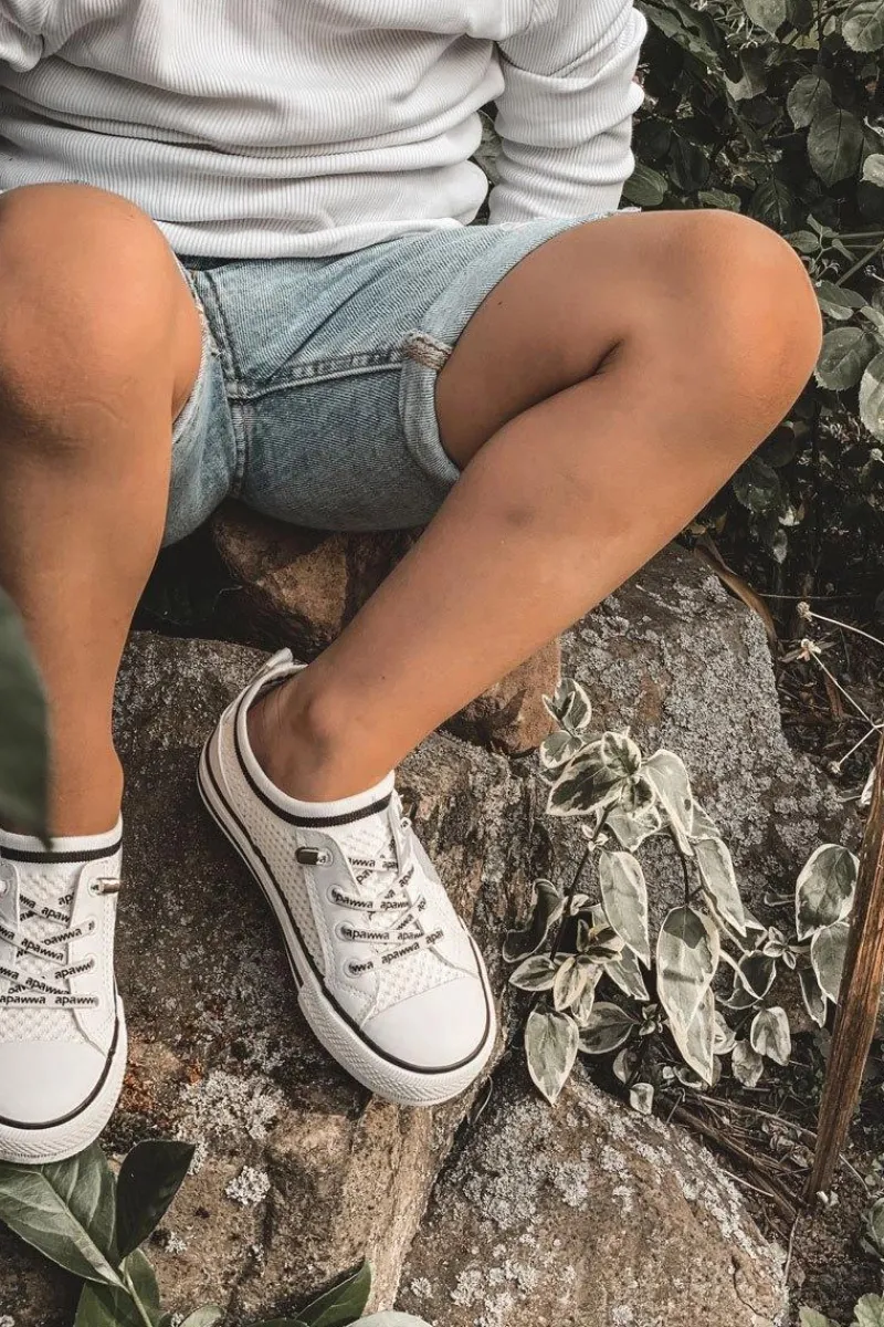 Outlet Dziecięce Przewiewne Trampki Białe Kids Club Dzieci Chłopięce|Dziewczęce