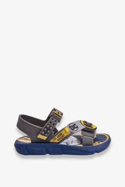 New Dziecięce Sandałki Batman Grendene Kids JJ385049 Szare Dzieci Chłopięce