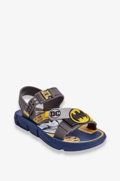 New Dziecięce Sandałki Batman Grendene Kids JJ385049 Szare Dzieci Chłopięce