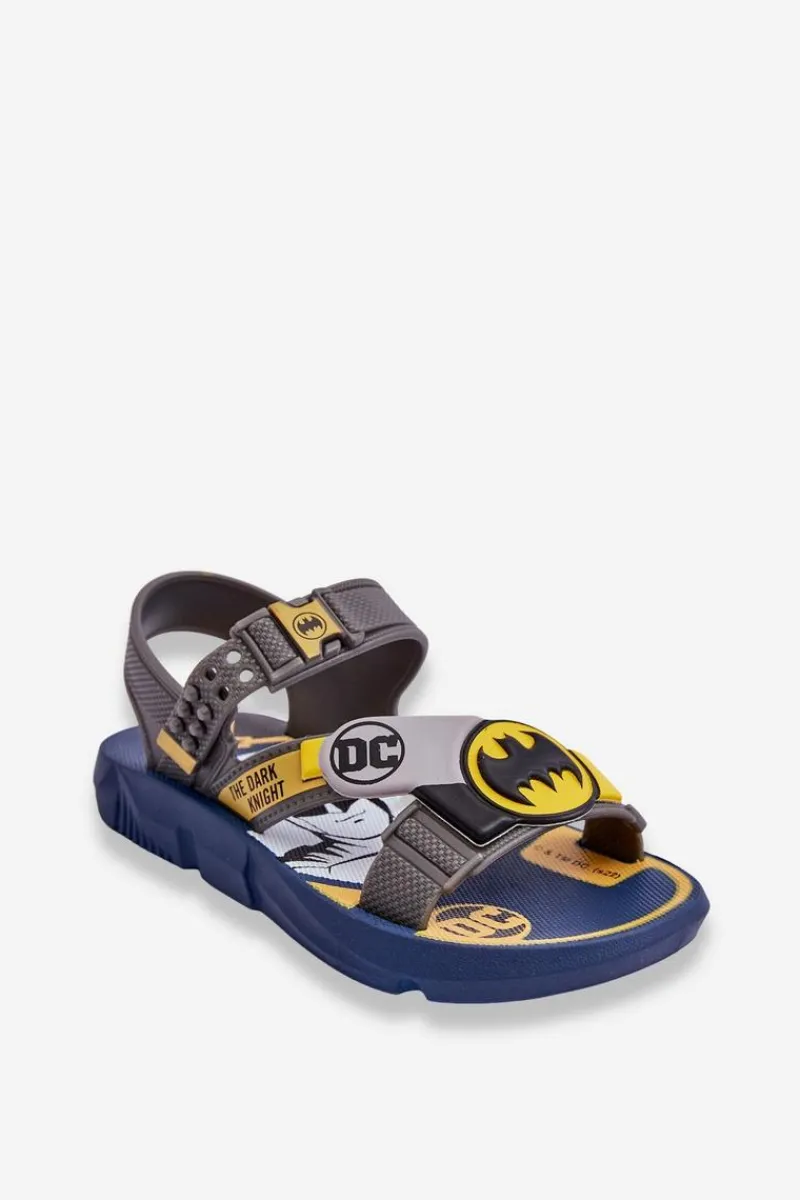 New Dziecięce Sandałki Batman Grendene Kids JJ385049 Szare Dzieci Chłopięce