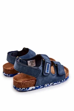 Chłopięce|Sandały Big Star></noscript>Big Star Shoes Dziecięce Sandałki Big Star JJ374117 Granatowe