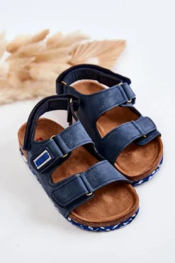 Chłopięce|Sandały Big Star></noscript>Big Star Shoes Dziecięce Sandałki Big Star JJ374117 Granatowe