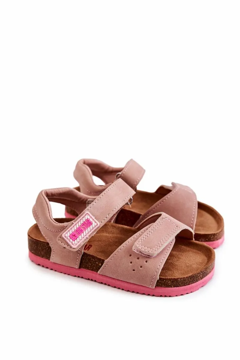 Outlet Dziecięce Sandałki Big Star JJ374121 Różowe Damskie Dziewczęce|Sandały Big Star