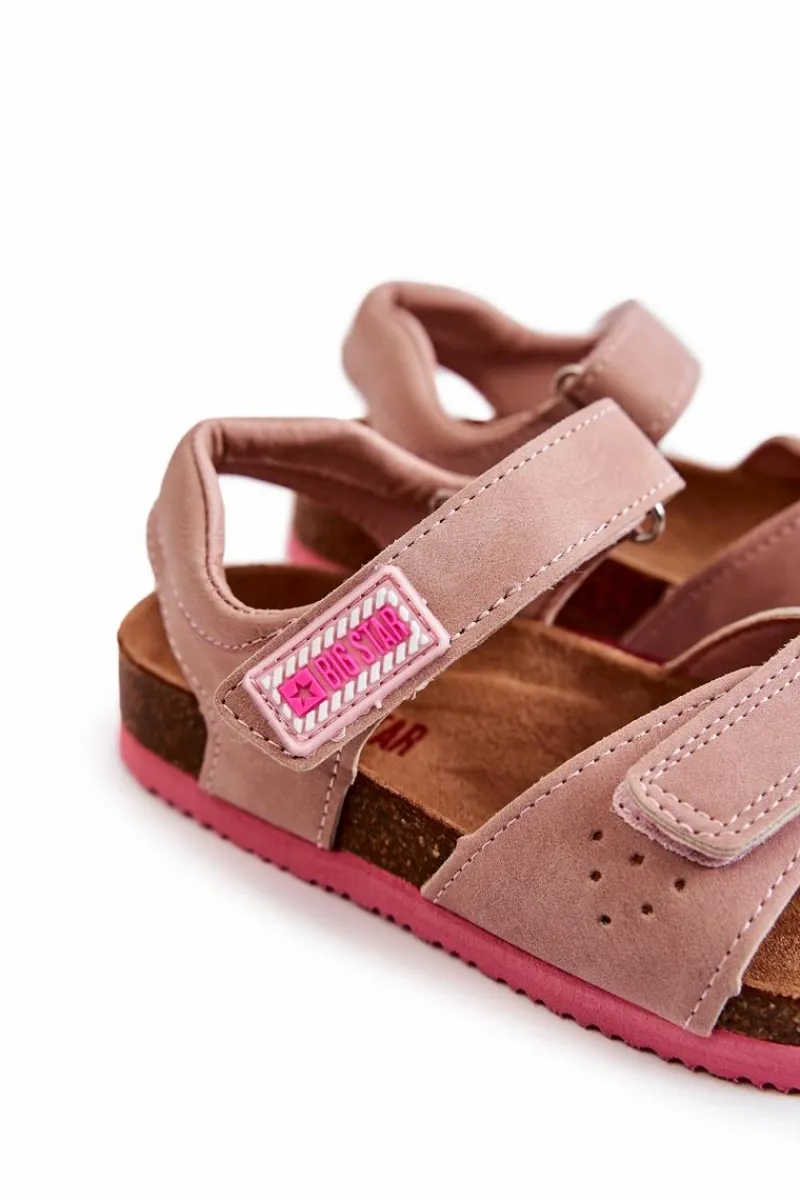 Outlet Dziecięce Sandałki Big Star JJ374121 Różowe Damskie Dziewczęce|Sandały Big Star