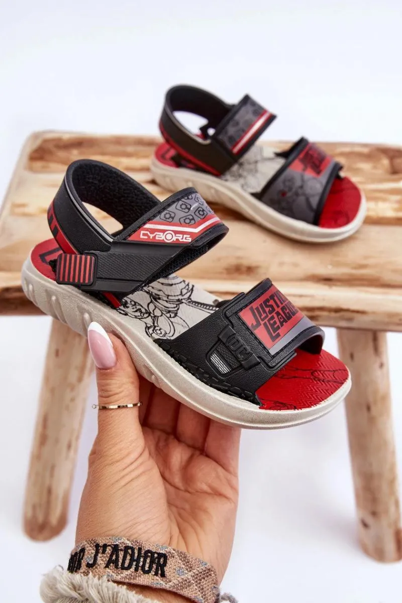 Discount Boto Dziecięce Sandałki Grendene Kids JJ385011 Czarno-Czerwone