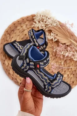 Dziewczęce>Lee Cooper Dziecięce Sandałki LCW-24-34-2601 Granatowe Niebieski