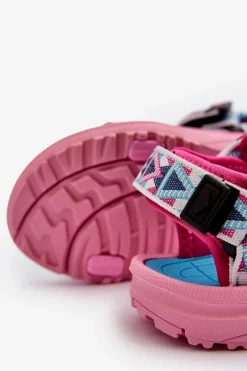 Outlet Dziecięce Sandałki LCW-24-34-2600 Różowe Dzieci Dziewczęce