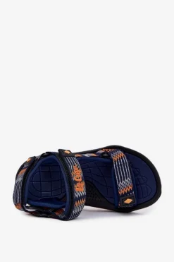 Sale Dziecięce Sandałki LCW-25-34-3571K Granatowe Dzieci Chłopięce