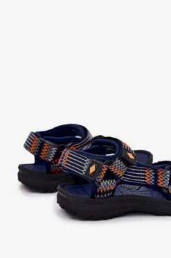 Sale Dziecięce Sandałki LCW-25-34-3571K Granatowe Dzieci Chłopięce