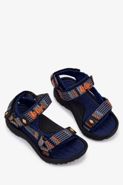 Sale Dziecięce Sandałki LCW-25-34-3571K Granatowe Dzieci Chłopięce