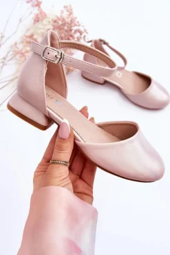 Dziewczęce>Evento Dziecięce Sandałki Na Niskim Obcasie Różowe Nelly