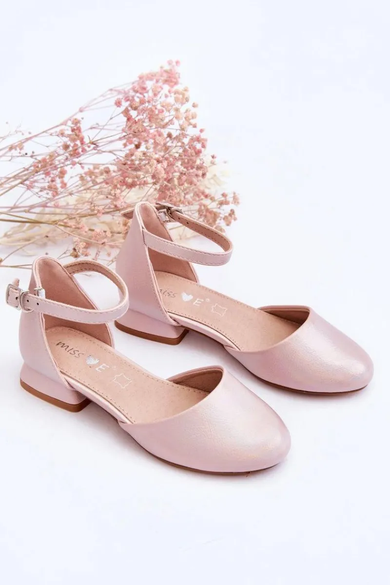 Dziewczęce>Evento Dziecięce Sandałki Na Niskim Obcasie Różowe Nelly