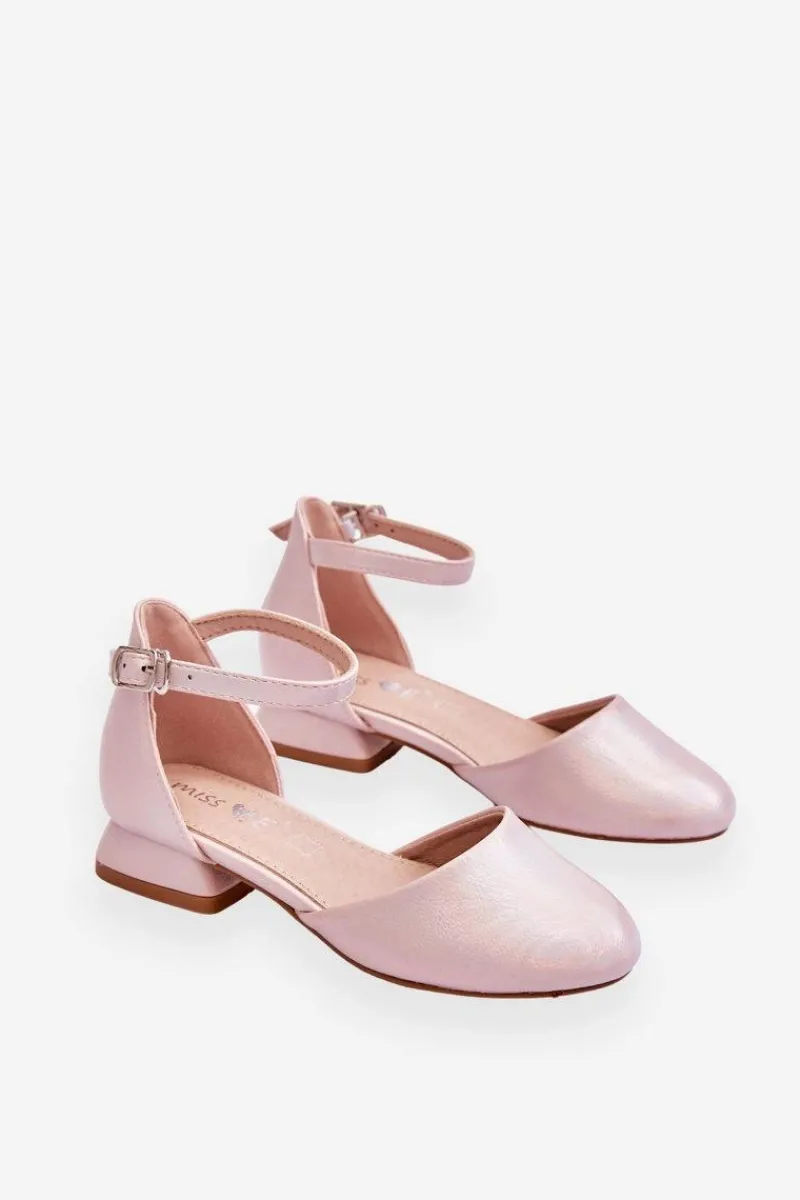 Dziewczęce>Evento Dziecięce Sandałki Na Niskim Obcasie Różowe Nelly