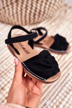 Dziewczęce>Boto Dziecięce Sandałki Na Rzep Czarne Goofy