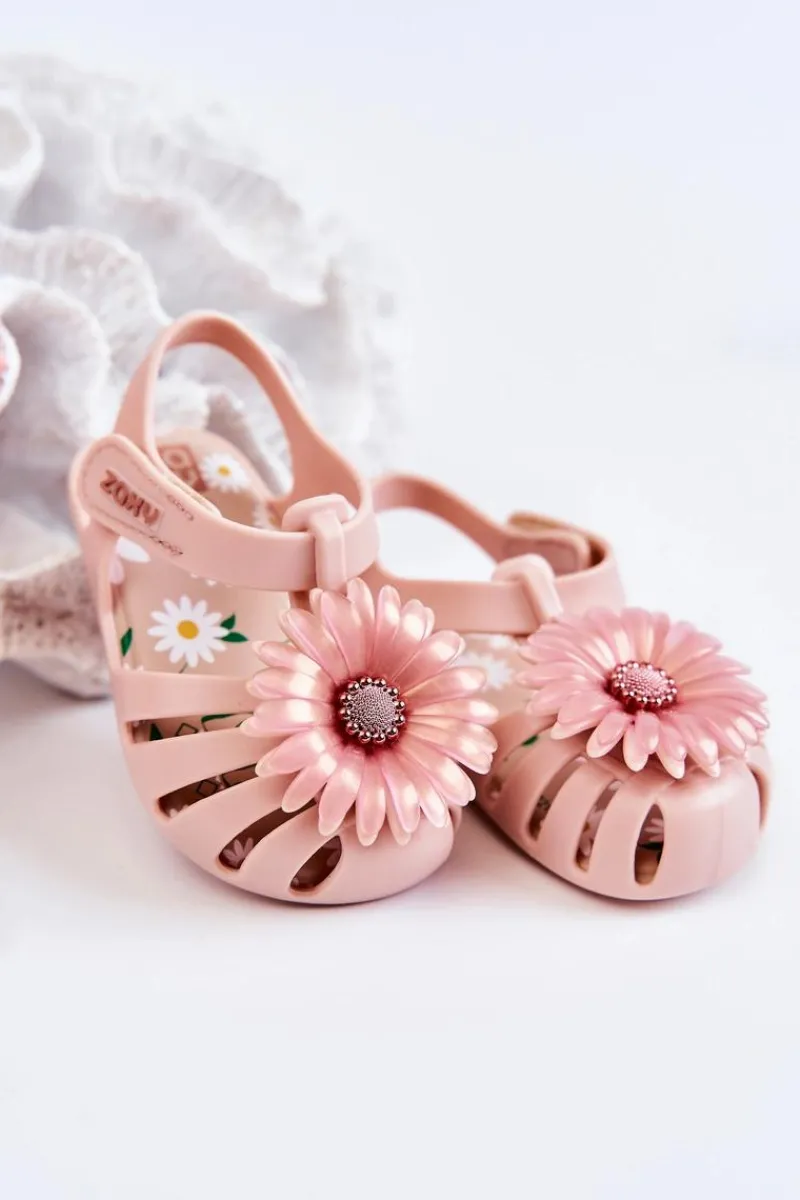 Clearance ZAXY Dziecięce Sandałki Na Rzep Pachnące JJ385032 Jasnoróżowe