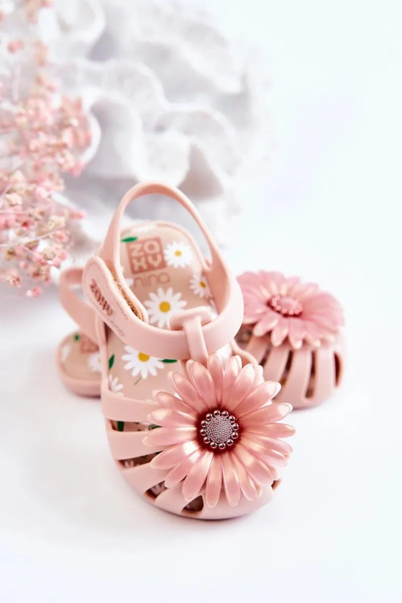 Clearance ZAXY Dziecięce Sandałki Na Rzep Pachnące JJ385032 Jasnoróżowe