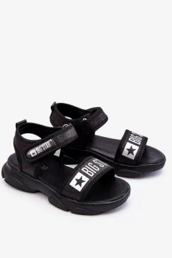 Dziewczęce>Big Star Shoes Dziecięce Sandałki Na Rzep Big Star LL374192 Czarne