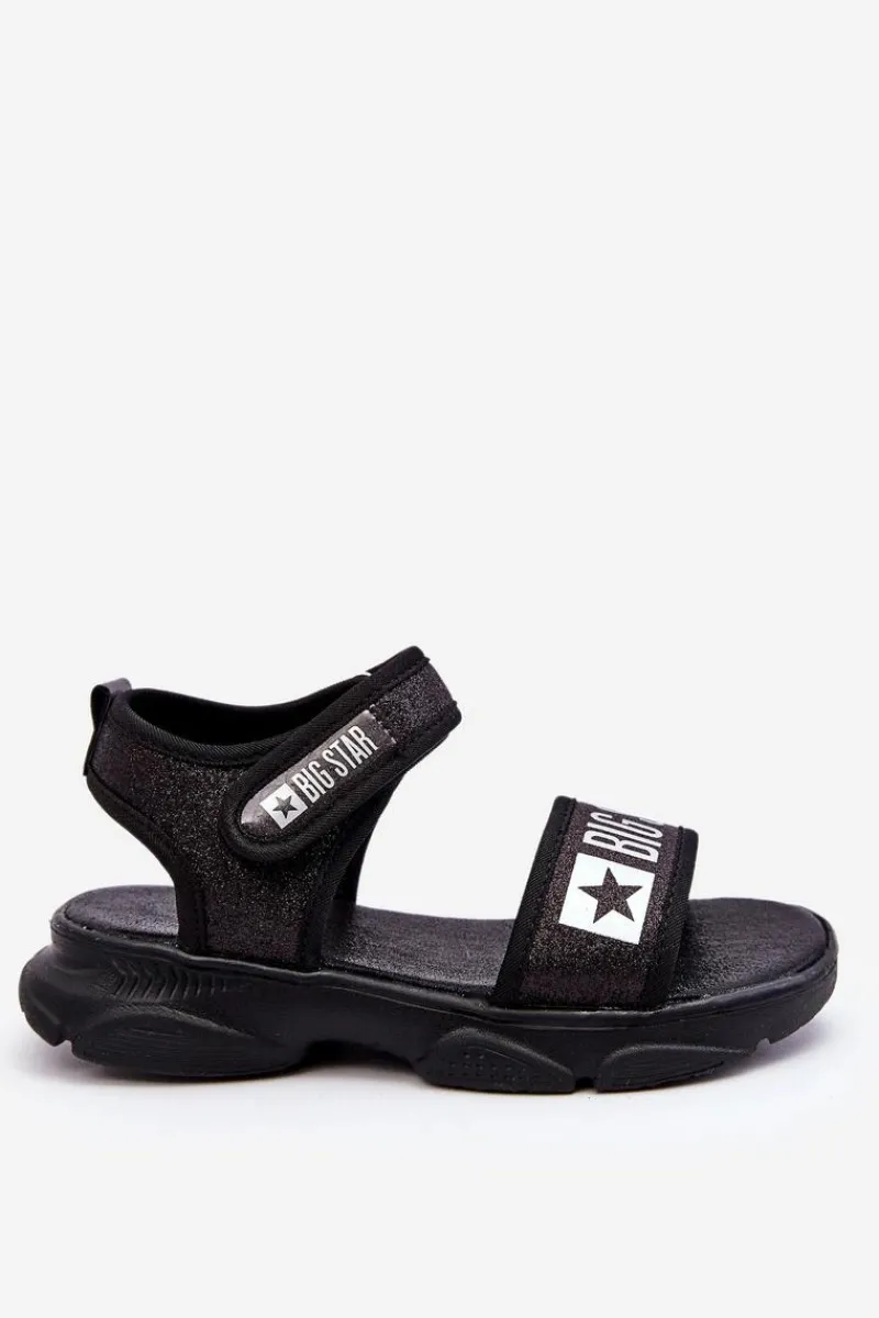 Dziewczęce>Big Star Shoes Dziecięce Sandałki Na Rzep Big Star LL374192 Czarne